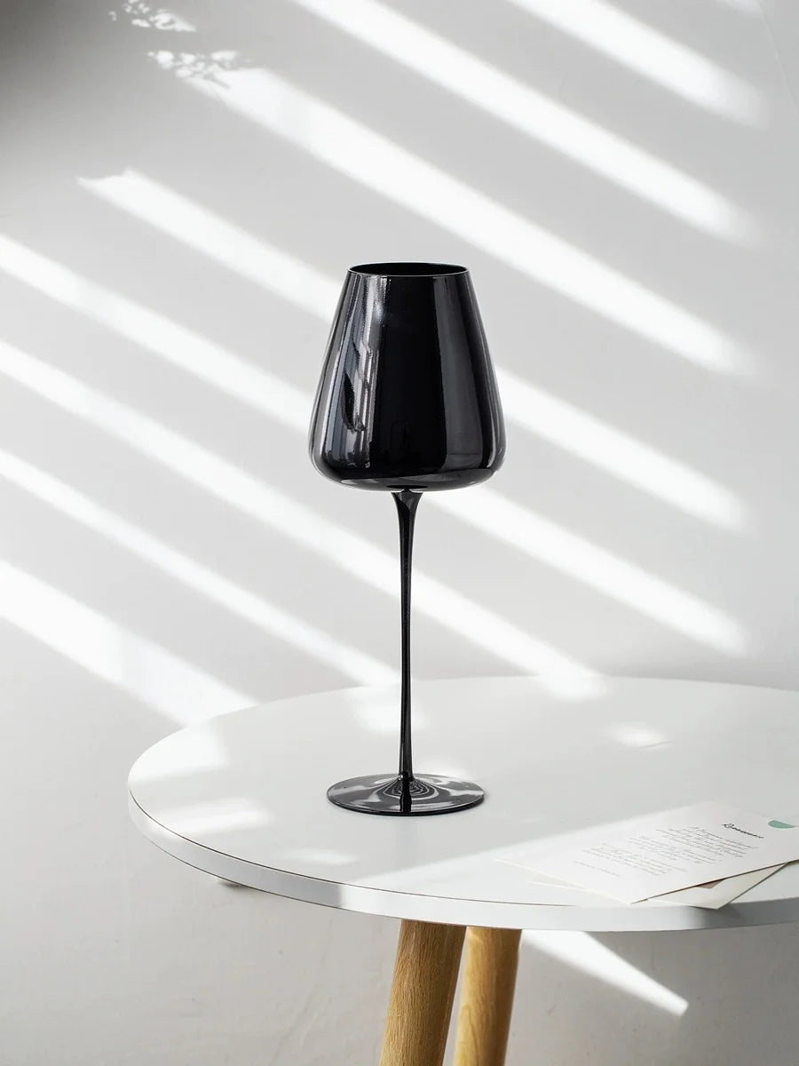Copas de vidrio negro